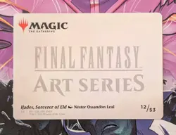 MTG *Gold Stamped* Final Fantasy Art Card HADES SORCERER OF ELD #12 NM - Image 2