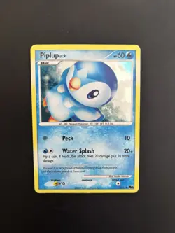 Piplup Pokemon Card 15/17 Holo Rare Pop Series 6 Promo, LP/NM Condition - Image 1