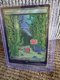 Magic: The Gathering Secret Lair Drop NM Rainbow Foil SpongeBob Forest (1943) - Image 2