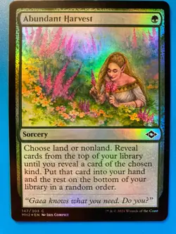 MTG 1x FOIL Abundant Harvest # 147 Modern Horizons 2 Magic the Gathering x1 NM - Image 1