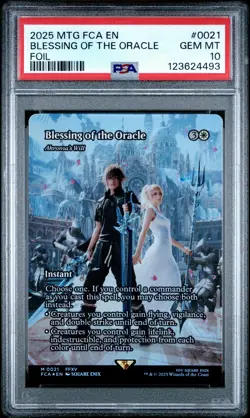 4493 Blessing of the Oracle 2025 MTG Final Fantasy FCA #0021 Foil PSA 10 - Image 1