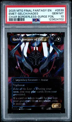 4702 Hades Emet-Selch 2025 MTG Final Fantasy #0539 Surge Foil PSA 10 - Image 1