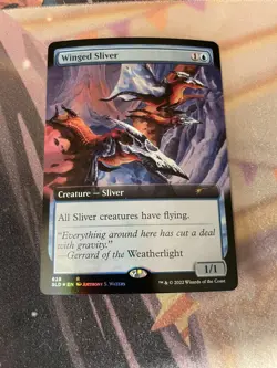 MTG - WINGED SLIVER - EXTENDED ART FOIL - NM - SECRET LAIR - RARE - Image 1