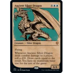 ANCIENT SILVER DRAGON (SHOWCASE) Commander Legends: Battle For Baldur's Gate MTG - Image 1