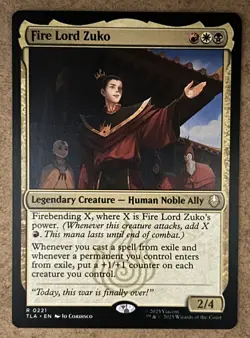 Fire Lord Zuko - Avatar: The Last Airbender TLA - NM MTG - Image 1