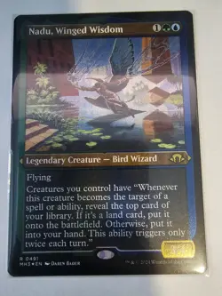 MTG - Nadu, Winged Wisdom Foil-Etched - Modern Horizons 3 - Image 1