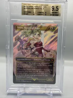 2025 MTG FINAL FANTASY COMMANDER SURGE FOIL #0212 TERRA, HERALD OF HOPE BGS 9.5 - Image 1