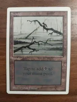 1x Swamp Basic Land (#296) - MP - Unlimited Edition - SPARROW MAGIC mtg - Image 1