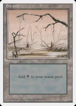 15x Swamp Basic Land (Random art versions) - LP - 4th Edition mtg - Image 1