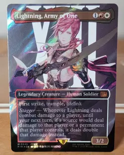 Lightning, Army of One (0545) (Borderless) (Surge Foil) Final Fantasy Foil - Image 1