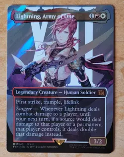 Lightning, Army of One (0545) (Borderless) (Surge Foil) Final Fantasy Foil - Image 3