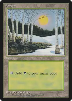 1x Forest Basic Land - LP - Ice Age - (aspen) SPARROW MAGIC - Image 1