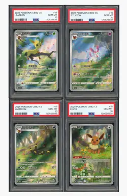 Pokemon PSA10*4 Eeveelution Art Rare Set 2025 Gem Pack Vol.2 S.Chinese - Image 1