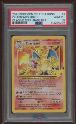 2021 Pokemon SWSH Celebrations Charizard Classic Collection #4/102 PSA 10 - Image 1