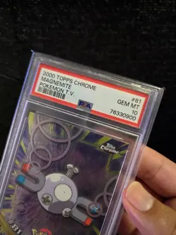 PSA 10 2000 Pokemon Game Topps Chrome Magnemite TV Rare Base Series 2 GEM MINT - Image 5