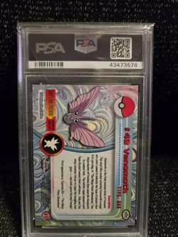 PSA 10 2000 Pokemon Game Topps Chrome Venomoth TV Rare Base Series 1 GEM MINT - Image 2