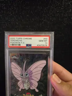 PSA 10 2000 Pokemon Game Topps Chrome Venomoth TV Rare Base Series 1 GEM MINT - Image 5