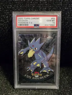 PSA 10 2000 Pokemon Game Topps Chrome Golduck TV Rare Base Set Series 1 GEM MINT - Image 1