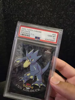 PSA 10 2000 Pokemon Game Topps Chrome Golduck TV Rare Base Set Series 1 GEM MINT - Image 5
