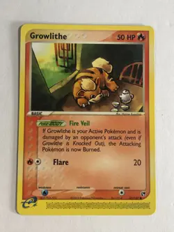 Pokemon TCG EX Sandstorm Growlithe 65/100 Near Mint - Image 1
