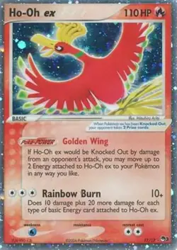 Damaged, English Pokemon Holo Ho-oh-EX - 17/17 - Holo Rare POP Series Promos 3 - Image 1