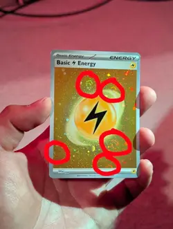 Pokemon 151 Lightning Energy 004 [5x Swirls] Galaxy Cosmos Holo Variant NM/M - Image 1