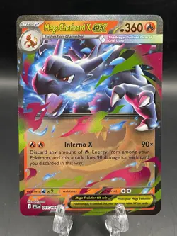 Pokemon TCG - Phantasmal Flames - Mega Charizard X ex Double Rare - 013/094 NM - Image 1