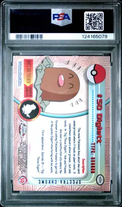 2000 TOPPS CHROME POKEMON T.V. SPECTRA #50 DIGLETT PSA 10 - Image 2