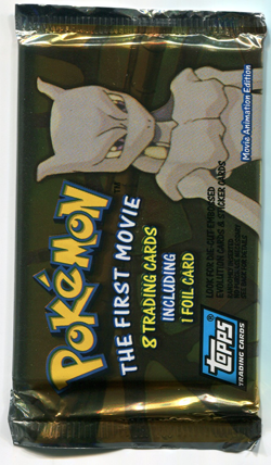 1999 Pokemon The First Movie Promotional Pack of 8 Trading Cards - Blue Logo - Image 1