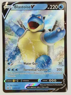 Blastoise V Promo SWSH: Sword & Shield Promo Cards SWSH101 NM - Image 1