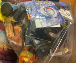Vintage & Modern Pokemon Accessories Binders Toys Plushies Gold Card Coins 35lbs - Image 3