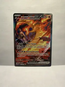 Team Rocket's Moltres Ex - 229/182 - Pokemon Destined Rivals Stamped Promo Card - Image 1
