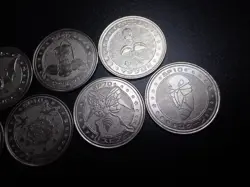 Pokemon Card Meiji Promo Battle Coin Silver x7 Golbat Victreebel etc #5986 PLAY - Image 3