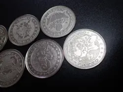 Pokemon Card Meiji Promo Battle Coin x7 Slowbro Kingler etc #5482 - Image 3