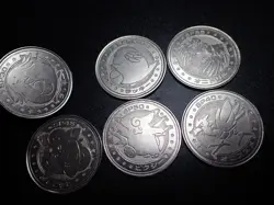 Pokemon Card Meiji Promo Battle Coin Silver x6 Chansey Clefairy etc #5693 PLAY - Image 4