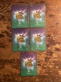 Lot Of 5 Pikachu Cosplay Fan Art Holyday Cards - Image 2