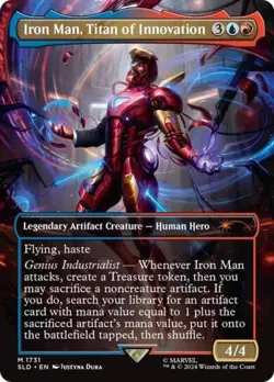 Iron Man, Titan of Innovation (Rainbow Foil) -Foil Near Mint MTG Secret Lair - Image 1