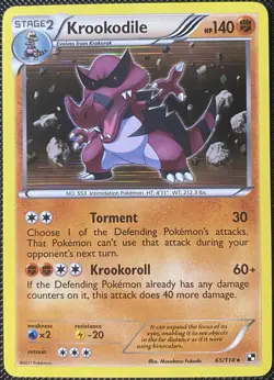 Krookodile 65/114 Black & White Holo - Pokemon Card - Image 1