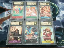 One Piece Mcdonald's 2025 Promo Card Game Complete Set Japanese CGC PRISTIN 10 - Image 1