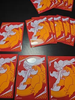 30X Pokemon TCG Card Sleeves Sun Moon Unbroken Bonds Charizard & Reshiram 2019 - Image 3