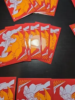 30X Pokemon TCG Card Sleeves Sun Moon Unbroken Bonds Charizard & Reshiram 2019 - Image 5