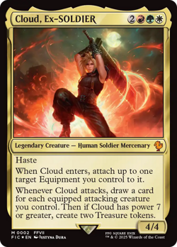 Cloud, Ex-SOLDIER FINAL FANTASY Commander - Near Mint Foil - Image 1