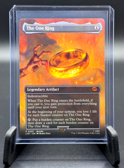 MTG THE ONE RING BORDERLESS 0451 LORD OF THE RINGS LTR SCENE PROMO - Image 1