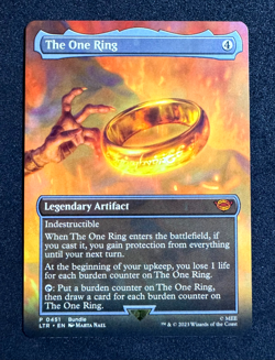 MTG THE ONE RING BORDERLESS 0451 LORD OF THE RINGS LTR SCENE PROMO - Image 3