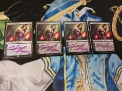 Liliana of the Veil SIGNED MTG New Phyrexia Black Mythic Lightly Played x4 - Image 2