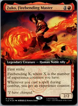 Zuko, Firebending Master (Extended Art) Foil - MTG Avatar: The Last Airbender - Image 1