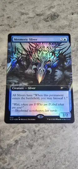 Mesmeric Sliver (Extended Art) Secret Lair Drop Foil Creature Rare MTG NM - Image 1