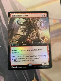 MTG - BELLIGERENT SLIVER - FOIL - EXTENDED ART - SECRET LAIR - NM - Image 1
