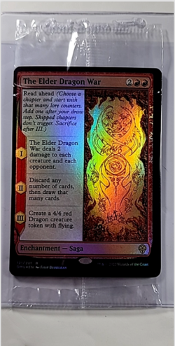 MTG Magic The Gathering Dominaria United Promo Foil The Elder Dragon War Sealed - Image 1