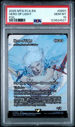 4527 Hero of Light 2025 MTG Final Fantasy FCA #0001 Foil PSA 10 - Image 1